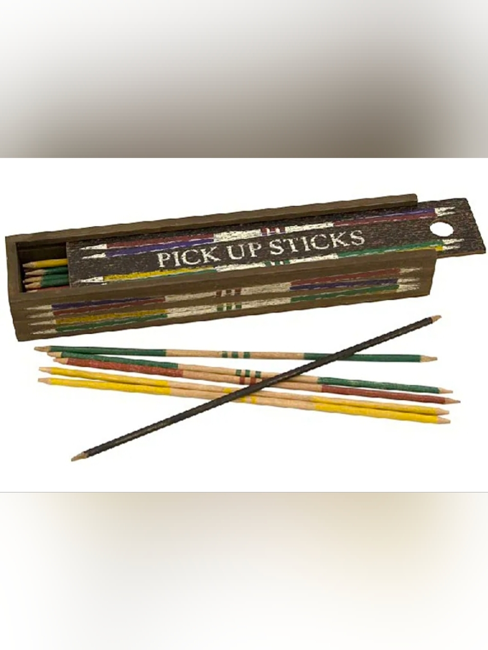 Melissa & Doug Wooden Pick Up Sticks Game Yellow Green Red Black DATED APR 03 09
